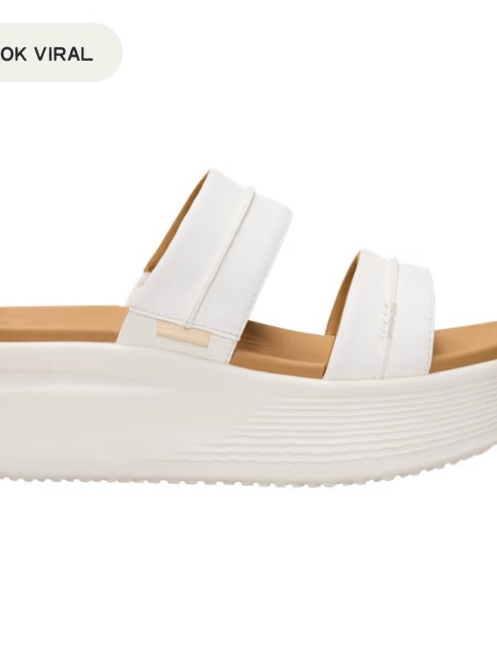 Hey Dude Austin Slide 6 - Women's White Platform Sandal with Cushioned Footbed